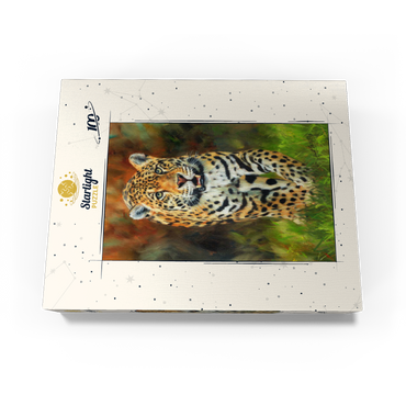 Leopard Stepping Through Lush Grass 100 Jigsaw Puzzle box view3