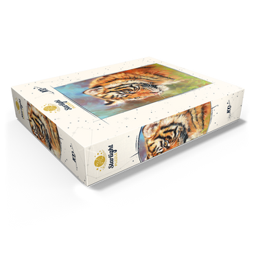 Portrait of a Tiger in Vibrant Colors 100 Jigsaw Puzzle box view1