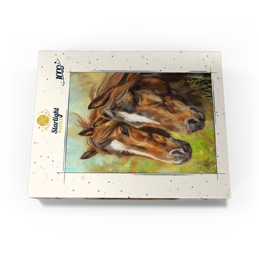 Close-Up of Two Horses in Pasture 1000 Jigsaw Puzzle box view3