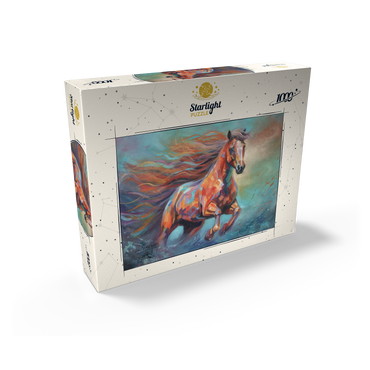 Vibrant Running Horse in Abstract Art 1000 Jigsaw Puzzle box view2