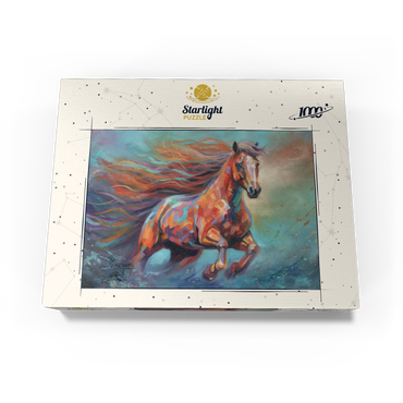 Vibrant Running Horse in Abstract Art 1000 Jigsaw Puzzle box view3