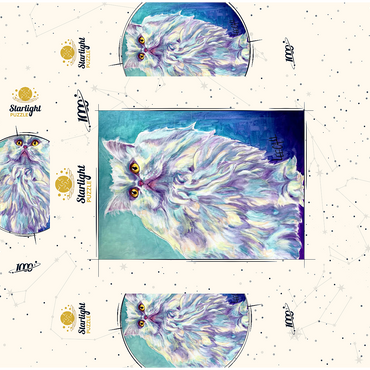 Colorful Persian Cat with Golden Eyes 1000 Jigsaw Puzzle box 3D Modell