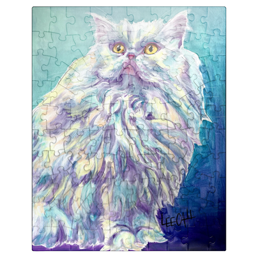 puzzleplate Colorful Persian Cat with Golden Eyes 100 Jigsaw Puzzle
