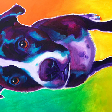 Vibrant Pit Bull with Expressive Eyes 1000 Jigsaw Puzzle 3D Modell