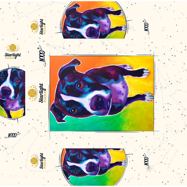 Vibrant Pit Bull with Expressive Eyes 1000 Jigsaw Puzzle box 3D Modell