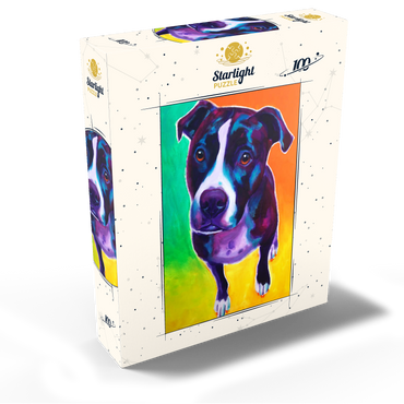 Vibrant Pit Bull with Expressive Eyes 100 Jigsaw Puzzle box view2