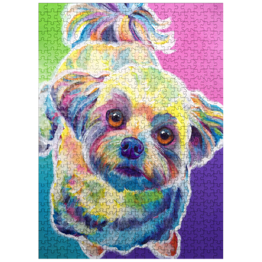 puzzleplate Colorful Shih Tzu with Playful Expression 500 Jigsaw Puzzle
