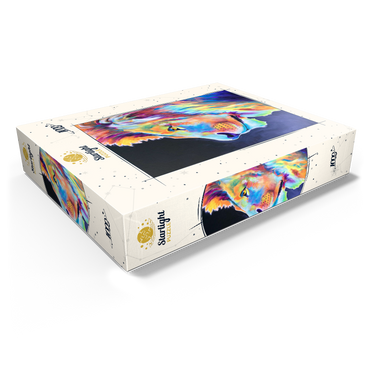 Vibrant Abstract Lion Portrait in Bold Colors 1000 Jigsaw Puzzle box view1