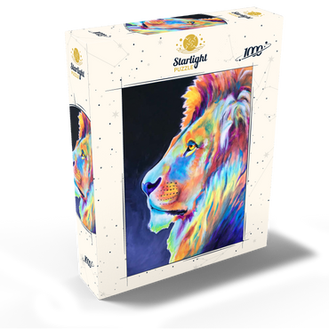 Vibrant Abstract Lion Portrait in Bold Colors 1000 Jigsaw Puzzle box view2