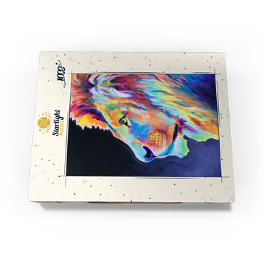 Vibrant Abstract Lion Portrait in Bold Colors 1000 Jigsaw Puzzle box view3