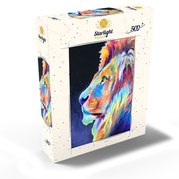 Vibrant Abstract Lion Portrait in Bold Colors 500 Jigsaw Puzzle box view2