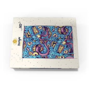 Surreal Monster Faces with Tentacles 500 Jigsaw Puzzle box view3