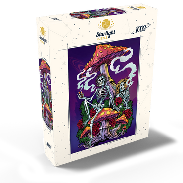 Psychedelic Skeletons with Mushrooms and Roses 1000 Jigsaw Puzzle box view2