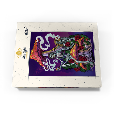 Psychedelic Skeletons with Mushrooms and Roses 1000 Jigsaw Puzzle box view3