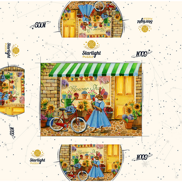 Title: Whimsical Bunny at the Flower Shop 1000 Jigsaw Puzzle box 3D Modell