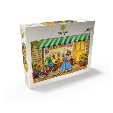 Title: Whimsical Bunny at the Flower Shop 100 Jigsaw Puzzle box view2
