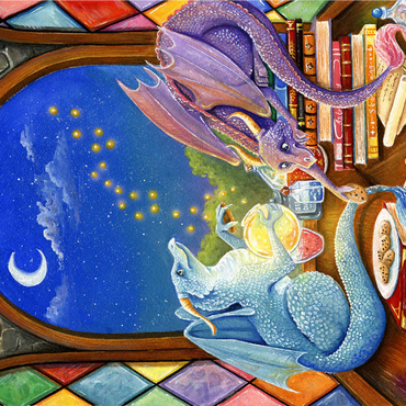 Magical Dragon Study 1000 Jigsaw Puzzle 3D Modell