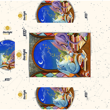 Magical Dragon Study 1000 Jigsaw Puzzle box 3D Modell