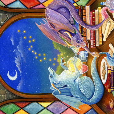 Magical Dragon Study 100 Jigsaw Puzzle 3D Modell