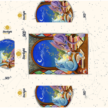 Magical Dragon Study 500 Jigsaw Puzzle box 3D Modell