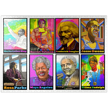 puzzleplate Colorful Portraits of Influential Black Leaders 1000 Jigsaw Puzzle