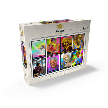 Colorful Portraits of Influential Black Leaders 100 Jigsaw Puzzle box view2