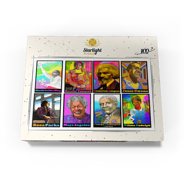 Colorful Portraits of Influential Black Leaders 100 Jigsaw Puzzle box view3