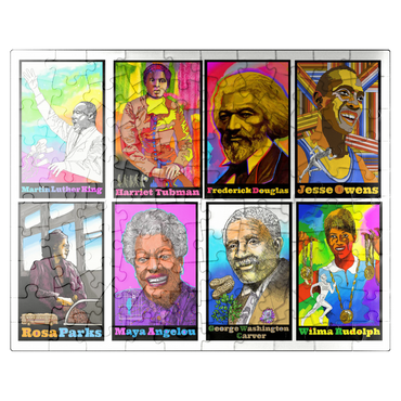 puzzleplate Colorful Portraits of Influential Black Leaders 100 Jigsaw Puzzle