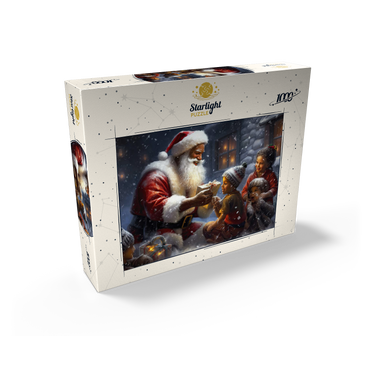 Santa Sharing Gifts with Joyful Children 1000 Jigsaw Puzzle box view2
