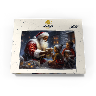 Santa Sharing Gifts with Joyful Children 1000 Jigsaw Puzzle box view3