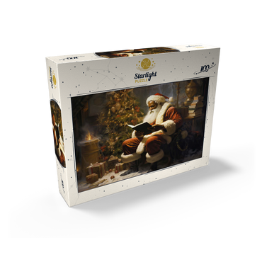 Santa Reading by Christmas Tree 100 Jigsaw Puzzle box view2