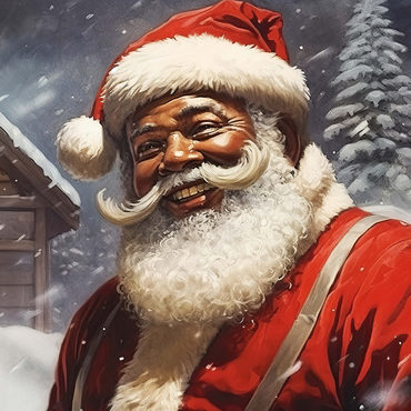 Jolly Santa Claus in Winter Wonderland 1000 Jigsaw Puzzle 3D Modell