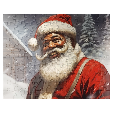 puzzleplate Jolly Santa Claus in Winter Wonderland 100 Jigsaw Puzzle