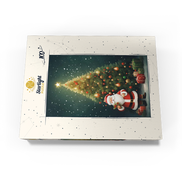 Santa with Christmas Tree and Gifts 100 Jigsaw Puzzle box view3