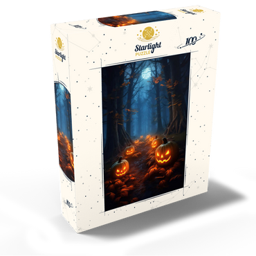 Haunted Forest with Glowing Jack-o'-Lanterns 100 Jigsaw Puzzle box view2