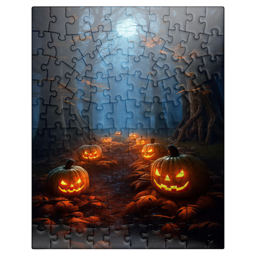 puzzleplate Haunted Forest with Glowing Jack-o'-Lanterns 100 Jigsaw Puzzle