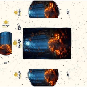 Haunted Forest with Glowing Jack-o'-Lanterns 100 Jigsaw Puzzle box 3D Modell