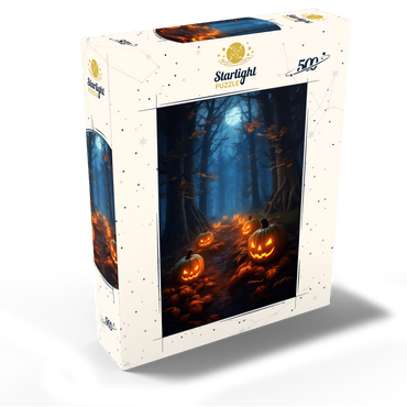 Haunted Forest with Glowing Jack-o'-Lanterns 500 Jigsaw Puzzle box view2