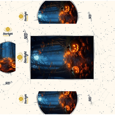 Haunted Forest with Glowing Jack-o'-Lanterns 500 Jigsaw Puzzle box 3D Modell