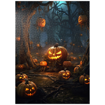 puzzleplate Enchanted Pumpkin Forest at Night 1000 Jigsaw Puzzle