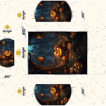 Enchanted Pumpkin Forest at Night 1000 Jigsaw Puzzle box 3D Modell