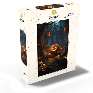 Enchanted Pumpkin Forest at Night 100 Jigsaw Puzzle box view2