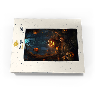 Enchanted Pumpkin Forest at Night 100 Jigsaw Puzzle box view3