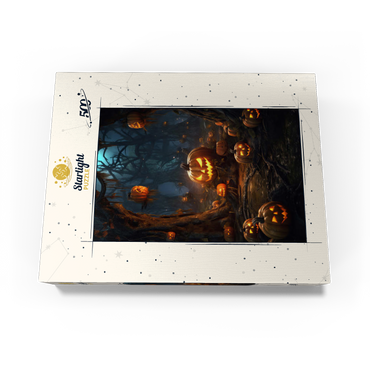 Enchanted Pumpkin Forest at Night 500 Jigsaw Puzzle box view3