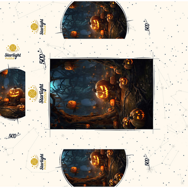 Enchanted Pumpkin Forest at Night 500 Jigsaw Puzzle box 3D Modell