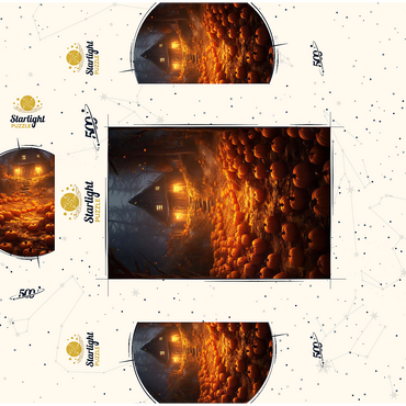 Pumpkin-Lit Path to Haunted Cabin 500 Jigsaw Puzzle box 3D Modell
