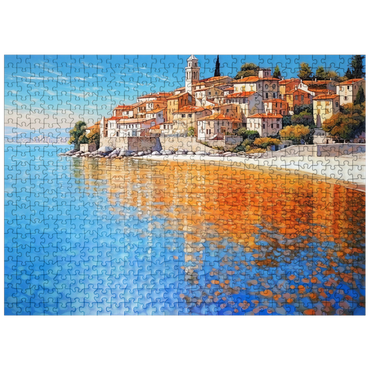 puzzleplate Mediterranean Village by Crystal-Clear Coast 500 Jigsaw Puzzle