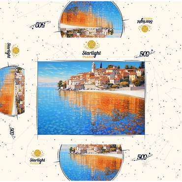 Mediterranean Village by Crystal-Clear Coast 500 Jigsaw Puzzle box 3D Modell
