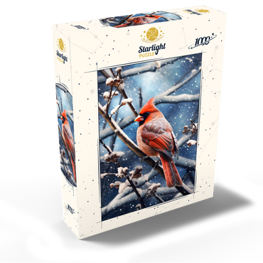 Northern Cardinal in Winter Snow 1000 Jigsaw Puzzle box view2