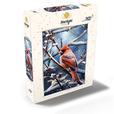 Northern Cardinal in Winter Snow 300 Jigsaw Puzzle box view2